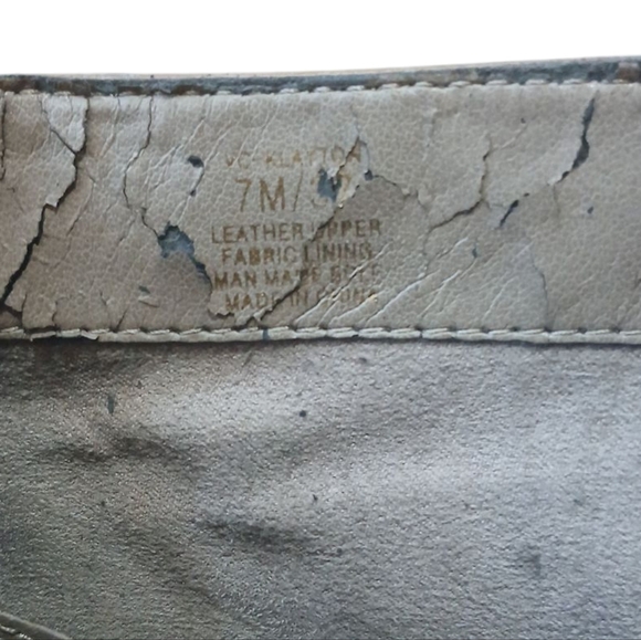 Vince Camuto Gray Heeled Ankle Boots Peep-Toe Leather Booties size 7 - Picture 12 of 13